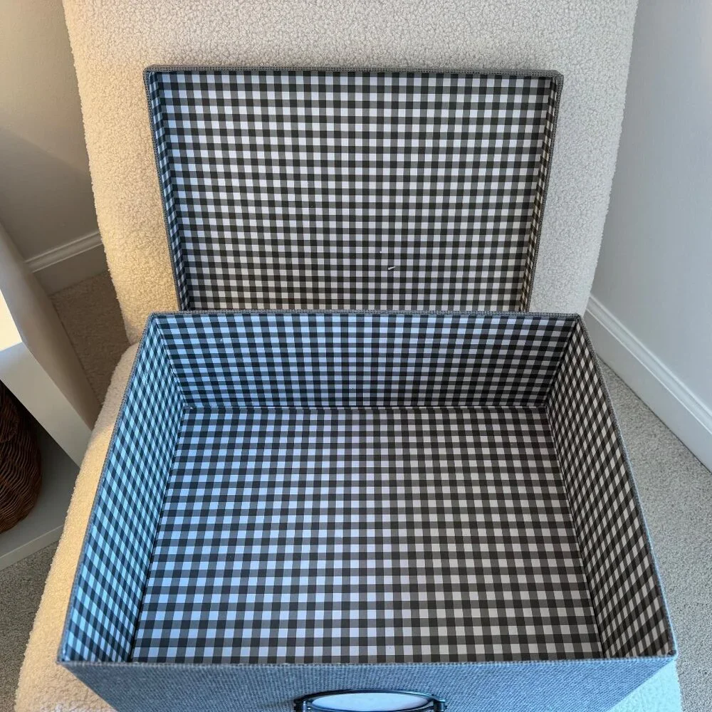 IKEA KVARNVIK Storage Box with Lid, Gray